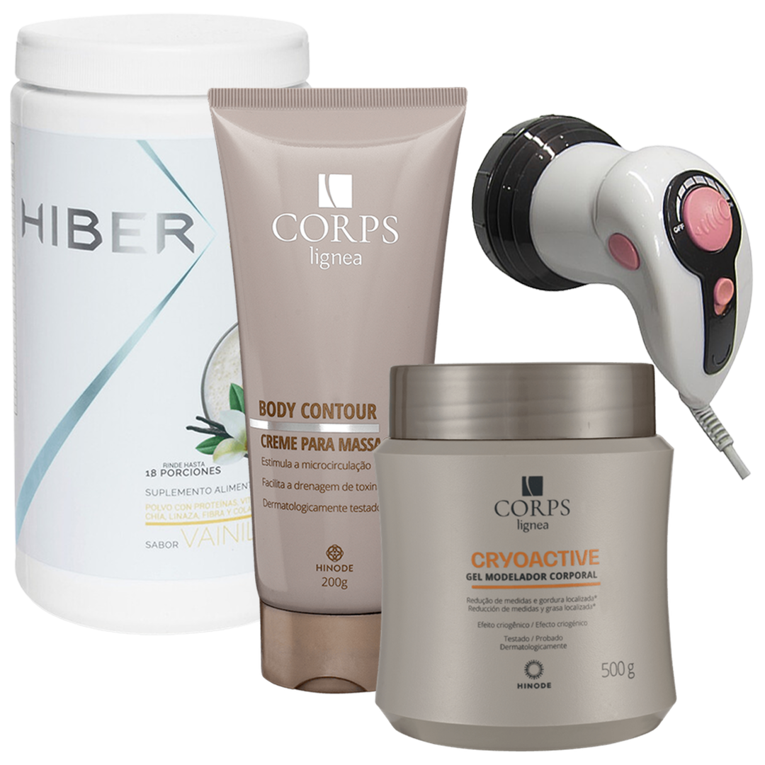 KIT BIENESTAR MOLDEADOR | reductor + reafirmante + batido + masajeador