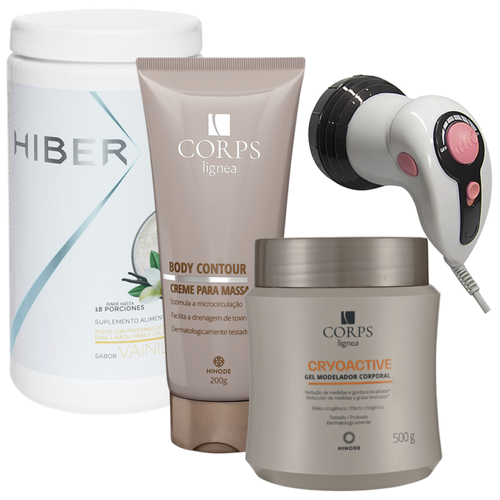 KIT BIENESTAR MOLDEADOR | reductor + reafirmante + batido + masajeador